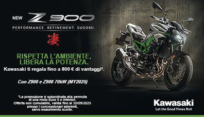 RISPETTA L'AMBIENTE, LIBERA LA POTENZA. KAWASAKI TI REGALA FINO A 800 € DI VANTAGGI*
